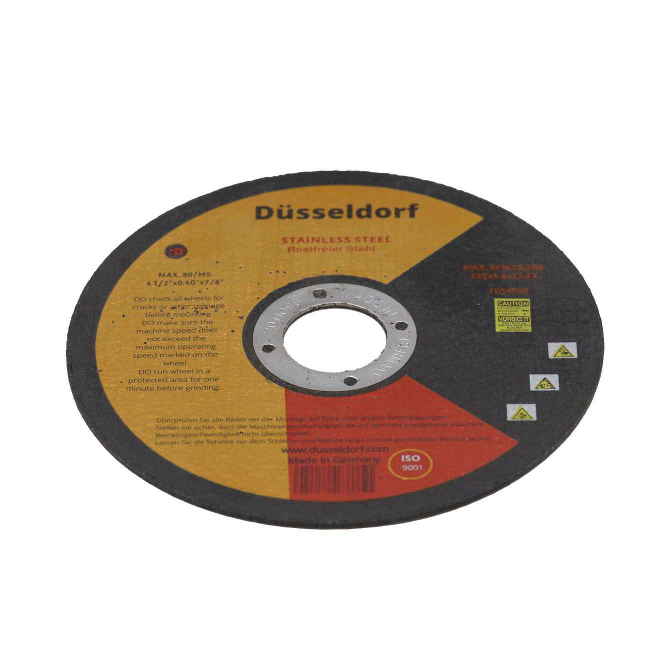 Buy CUTTING DISC 4.5"X1MM S.S. DUSSEDORF/PREMIUMFLEX Online | Hardware Tools | Qetaat.com